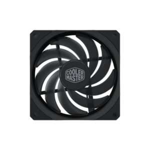 Cooler Master Sickleflow 120 V2 All-Black Square Frame Fan With Air Balance Curve Blade Design. Sealed Bearing. Pwm Control For